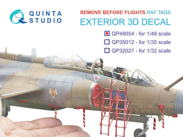 Remove Before Flight RAF Tags Exterior 3D decal QP48054