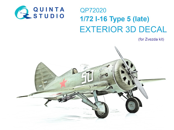 I-16 Type 5 (late) Exterior 3D decal (for Zvezda kit) QP72020