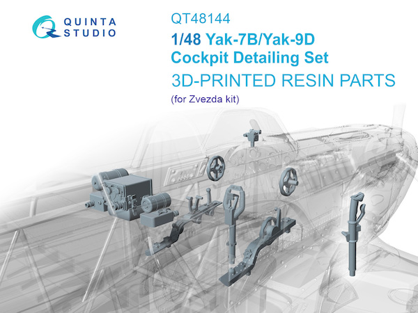 Yak-7/Yak-9 Cockpit Detailing Set (for Zvezda kit) QT48144