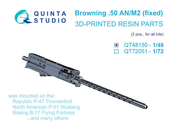 Browning .50 AN/M2 (fixed) (2pcs, for all kits) QT48150