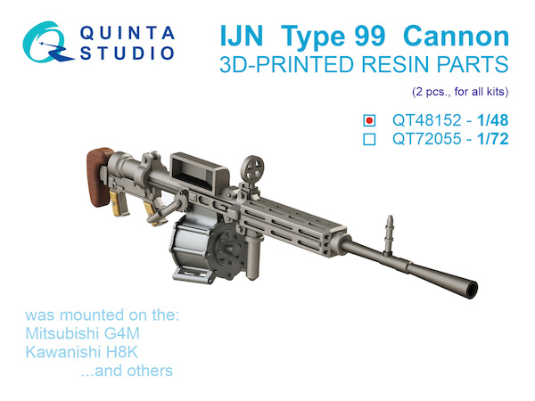 IJN Type 99 Cannon (2pcs, for all kits) QT48152