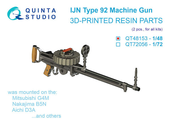IJN Type 92 Machine Gun (2pcs, for all kits) QT48153