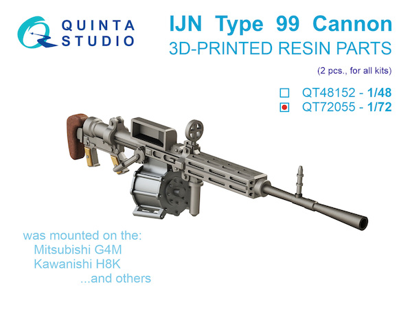 IJN Type 99 Cannon (2pcs, for all kits) QT72055