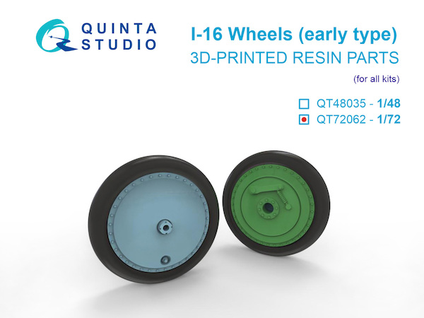 I-16 wheels (early type) (for all kits)  QT72062