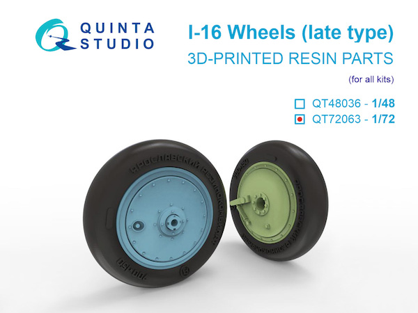 I-16 wheels (late type) (for all kits) QT72063