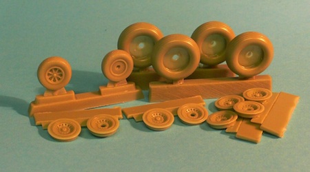Boeing B29 Superfortress wheels type 2 - radial tread pattern - late type  72020