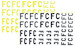 FC Letters Yellow and Black 