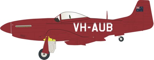 Aussie Warbirds: CA18 Mustang MK21 "VH-AUB" All Red  aw72002
