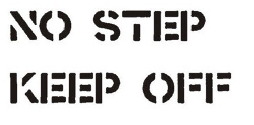 Odds and sods:  RAAF/RAN/ARMY "No step" & "Keep off" Stencils (Late)  RRD32001