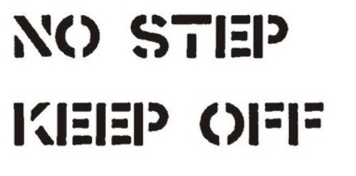 Odds and sods: RAAF/RAN/ARMY "No step" & "Keep off" Stencils (Late) RRD32001