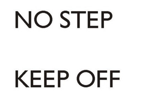 Odds and sods: RAAF/RAN/ARMY "No step" & "Keep off" Stencils (Modern) RRD32002
