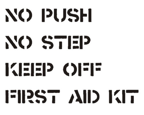 Odds and sods:  RAAF/RAN/ARMY "No Push" & "First aid Kit" Stencils (Early)  RRD32003