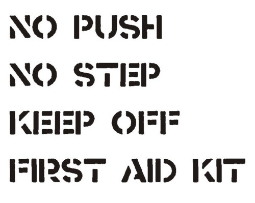 Odds and sods: RAAF/RAN/ARMY "No Push" & "First aid Kit" Stencils (Early) RRD32003