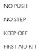 Odds and sods:  RAAF/RAN/ARMY "No Push" & "First aid Kit" Stencils (Modern) RRD3204