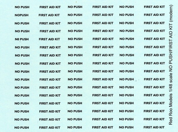 Odds and sods: RAAF/RAN/ARMY "No Push" & "First aid Kit" Stencils (Modern) RRD4516