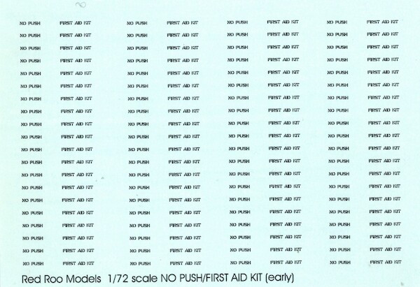 Odds and sods: RAAF/RAN/ARMY "No Push" & "First aid Kit" Stencils (Early) RRD7217