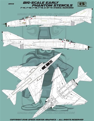 Big Scale Early F4 Phantom Stencils SHG48023