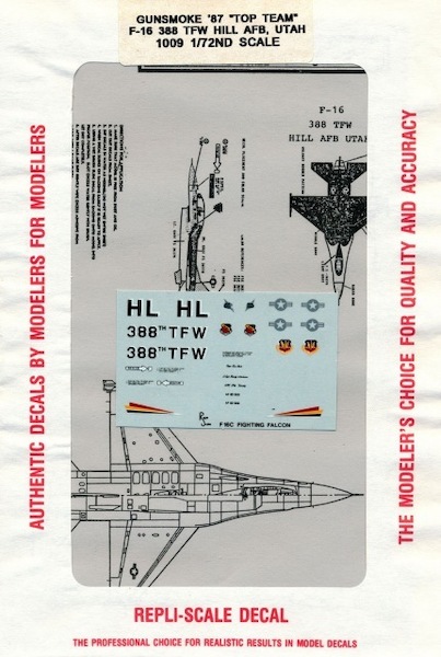 F16 Fighting Falcon (388TFW, Gunsmoke "87)  72-1009