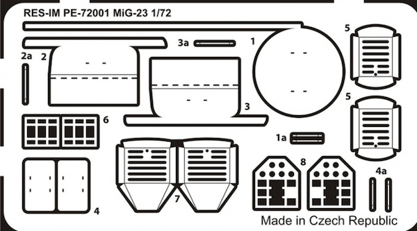 Detailset Mikoyan MiG23 FOD Covers (RV Models, KP) RESIM7249