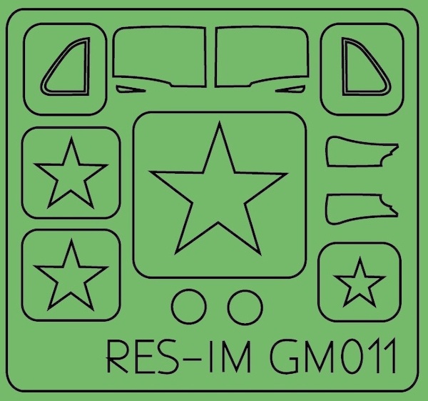 US Staff Car mask (Tamiya)  RESIMGM48011