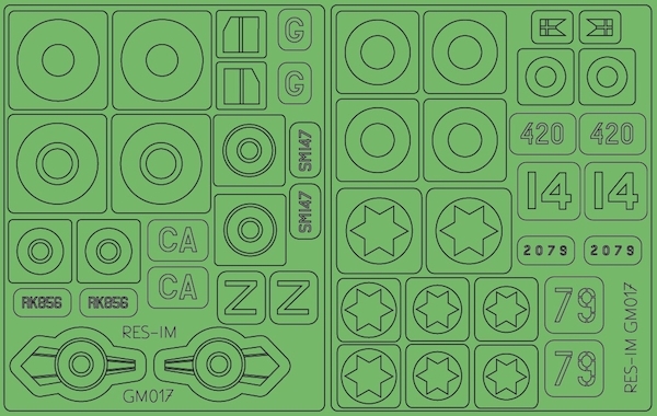 Spitfire MKIXe paint Masks for Eduard 8283 RESIMGM48017