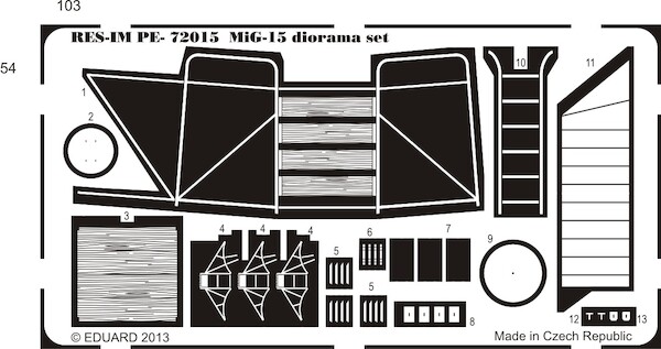 Detailset MiG15 Fagot Diorama (Eduard)  RESIMPE72015