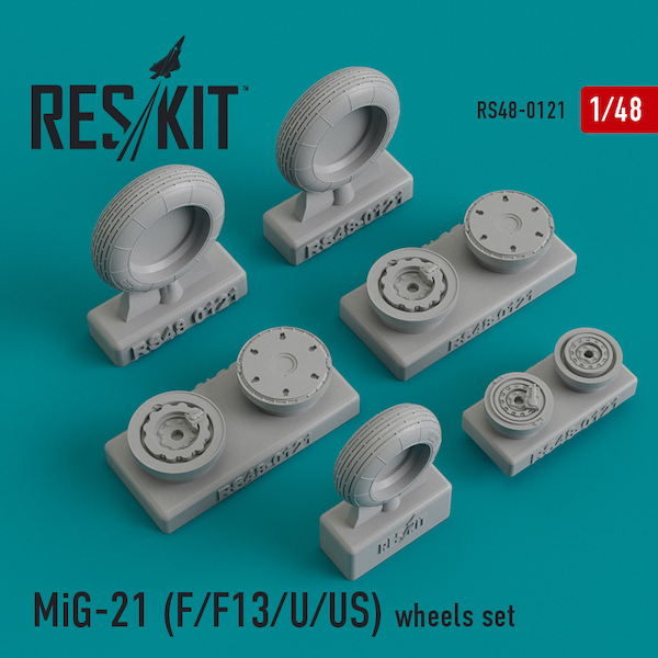 Mikoyan MiG21F/F13/U/US Fishbed / Mongol Wheel set  RS48-0121