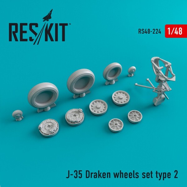 Saab J35 Draken Type 2 Wheelset  RS48-0224