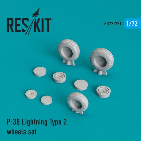 Lockheed P38 Lightning type 2 Wheel Set RS72-0221