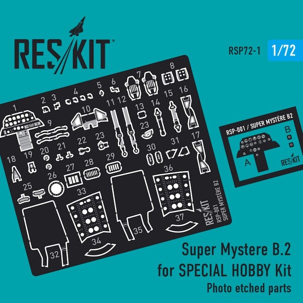 Super Mystere B2 Detail set (Azur)  RSP72-001
