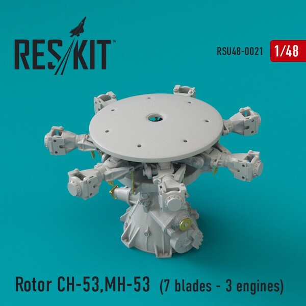 Sikorsky H53E Rotor upgrade and detail set (7 blades with 3 engines version) RSU48-0021