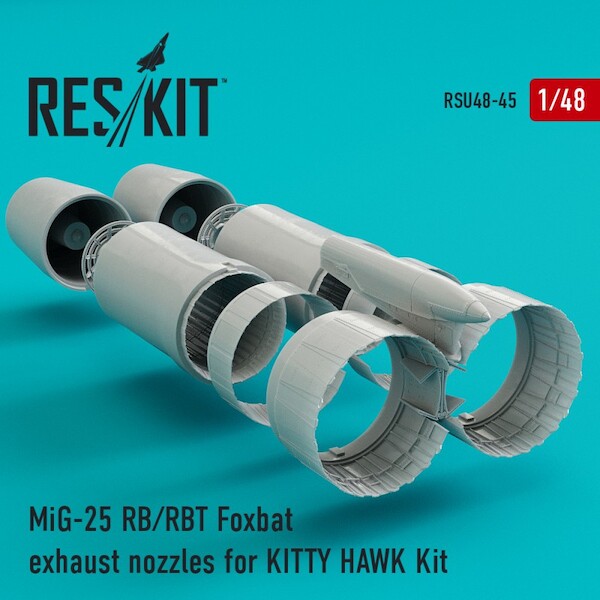 Mikoyan MiG25 Foxbat Exhaust Nozzle upgrade set (Kitty Hawk ICM, RB and BM series) RSU48-0045