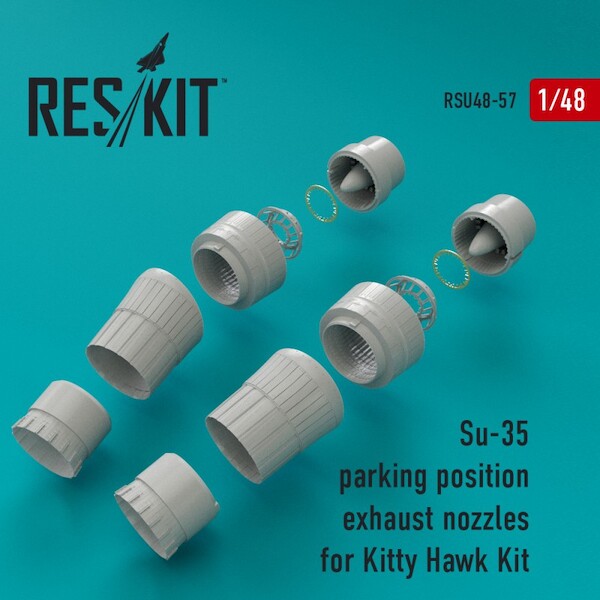 Sukhoi Su35 Flanker Exhaust Nozzle upgrade set - Parking Position (Kitty Hawk)  RSU48-0057