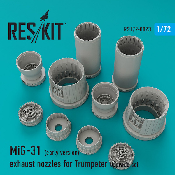 Mikoyan MiG31 (Early) Foxhound exhaust Nozzle upgrade set (Trumpeter)  RSU72-0023