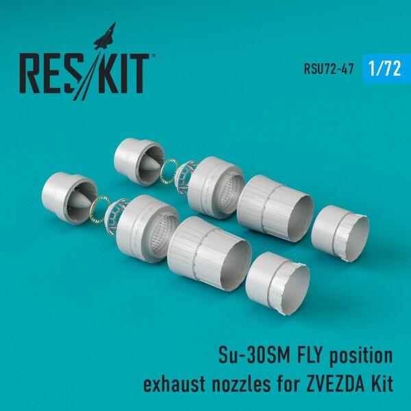 Sukhoi Su30SM Flanker Exhaust Nozzle upgrade set - Fly Position (Zvezda) RSU72-0047
