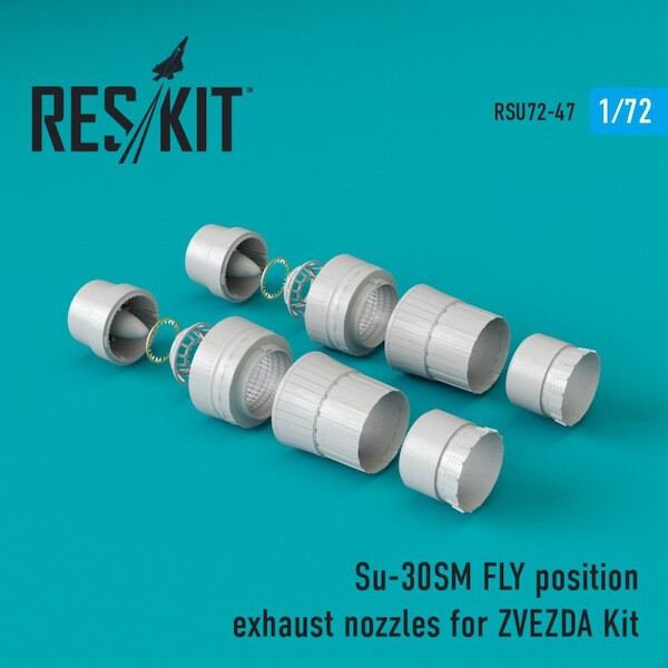 Sukhoi Su30SM Flanker Exhaust Nozzle upgrade set - Fly Position (Zvezda)  RSU72-0047