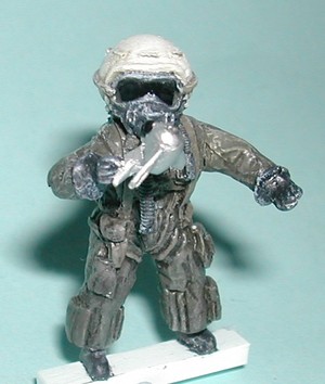 Eggcraft USAF Korean war fighter pilot with toy Airplane RWE004