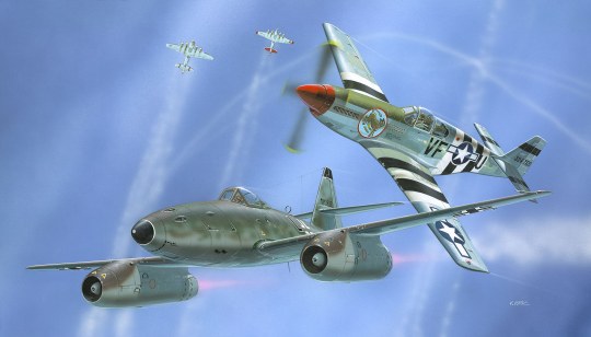 Combat set: Messerschmitt Me262A-1 and P51B Mustang 03711