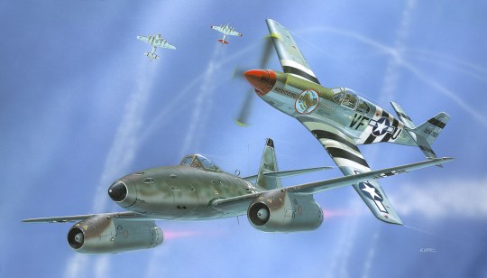 Combat set: Messerschmitt Me262A-1 and P51B Mustang  03711