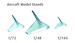 Aircraft Model Stands (3x) 03800