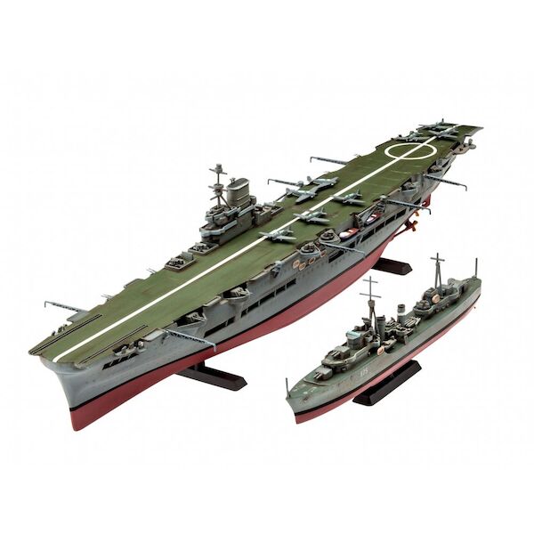 HMS Ark Royal with Tribal class destroyer (WAS EURO 16,95)  05149