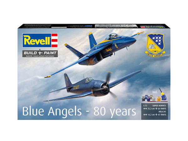 Gift Set "Blue Angels - 80 Years"    (F/A18E Super Hornet and F6F-5 Hellcat)  05613