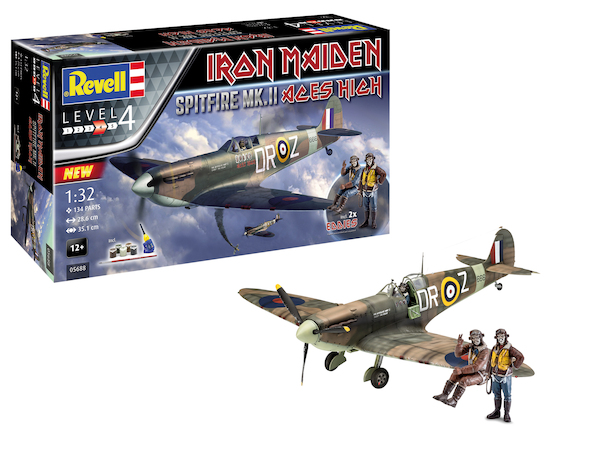 Iron Maiden Spitfire MKII "Aces High" (BACK IN STOCK) Including paint, brushes and Glue 05688