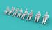 Airline Pilots sitting (8x different poses)  RM071