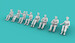 Airline Pilots sitting (8x different poses)  RM071
