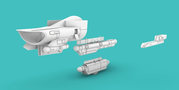 F-16 Intake LATE (SHARK) with AN/ALE-50 decoy, Sniper, Harm, ALQ-184, ALQ-131 pods, (Revell )  RM079