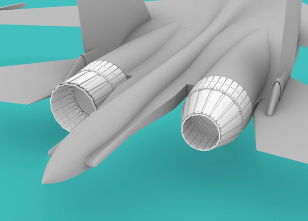 Sukhoi Su27 Exhaust - Open/closed version (Trumpeter) RM088