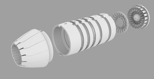 F14 General Electric Exhaust (Closed) for Academy RM72012
