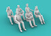 Airline Pilots sitting (6x different poses) RM72022