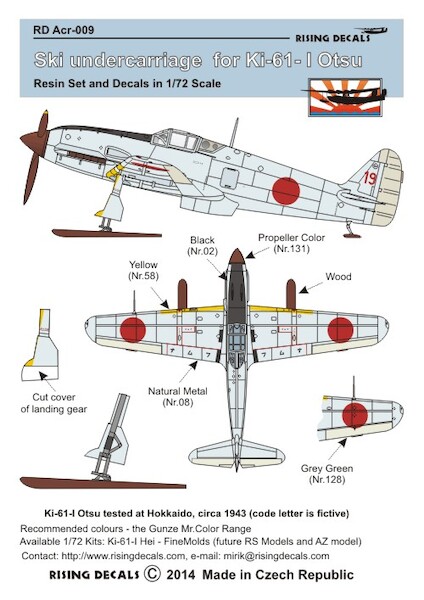 Ski Undercarriage for Ki61-1 Otsu (Tony)  RD-ACR.009